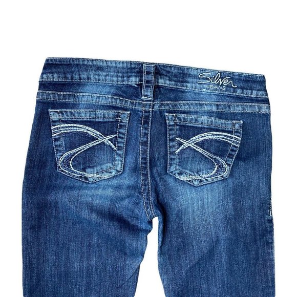 Silver Tuesday Bootcut Jeans Women’s 29x30 Boot Cut Low Rise Dark Wash Stretch - Picture 5 of 8